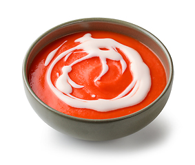 Image showing bowl of tomato cream soup