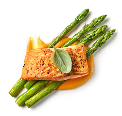 Image showing roasted salmon steak