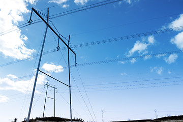 Image showing  High voltage powerline