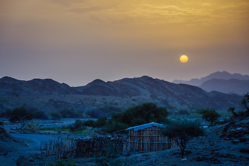 Image showing Sunrise landscape Simien mountain Ethiopia