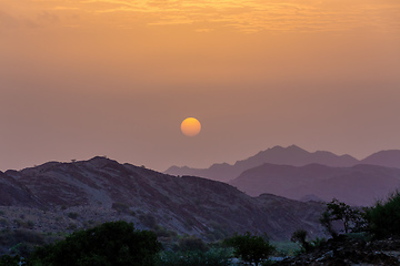 Image showing Sunrise landscape Simien mountain Ethiopia