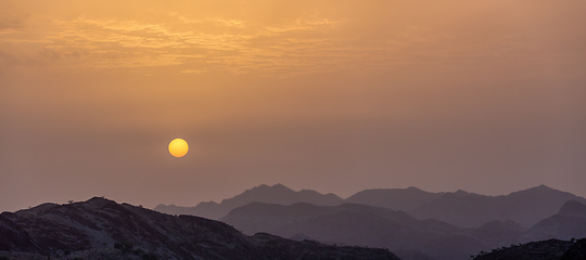 Image showing Sunrise landscape Simien mountain Ethiopia