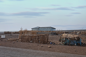 Image showing Hut in the remote region of Afar in Ethiopia