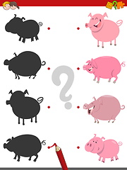 Image showing shadow activity with pigs