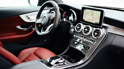 Image showing Luxury car Interior