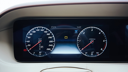 Image showing Luxury car dashboard