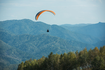 Image showing Paragliding in mountains