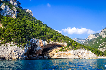 Image showing Cala Sisine beach in Orosei Golf, Sardinia, Italy