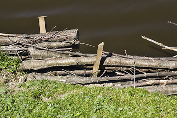 Image showing Primate wooden fortifications