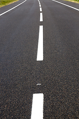 Image showing white road markings