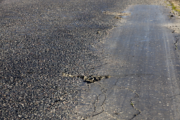 Image showing old asphalt road