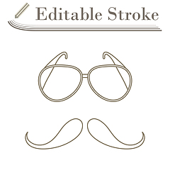 Image showing Glasses And Mustache Icon