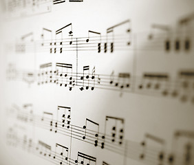 Image showing Sheet of musical notes