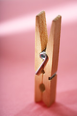 Image showing Wooden clothespin