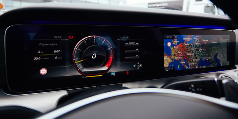 Image showing Luxury car dashboard