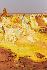 Image showing moonscape of Dallol Lake, Danakil depression Ethiopia