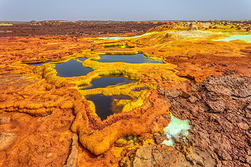 Image showing moonscape of Dallol Lake, Danakil depression Ethiopia