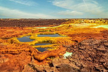 Image showing moonscape of Dallol Lake, Danakil depression Ethiopia