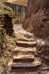Image showing exterior labyrinths Lalibela, Ethiopia