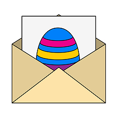 Image showing Envelop With Easter Egg Icon