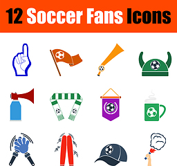 Image showing Soccer Fans Icon Set