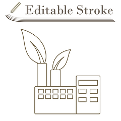 Image showing Ecological Industrial Plant Icon