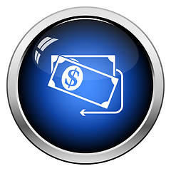 Image showing Cash Back Dollar Banknotes Icon