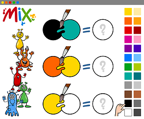 Image showing mix colors game for children