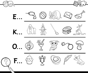 Image showing find picture coloring page