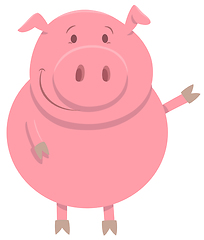 Image showing happy pig farm animal character