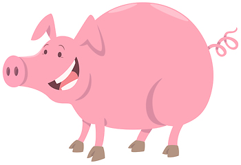 Image showing funny pig farm animal character