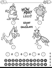 Image showing counting game coloring page