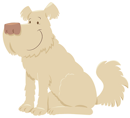 Image showing cream shaggy dog cartoon