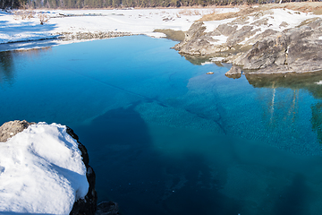 Image showing Crystal pure water of blue lake