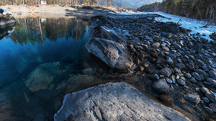 Image showing Crystal pure water of blue lake