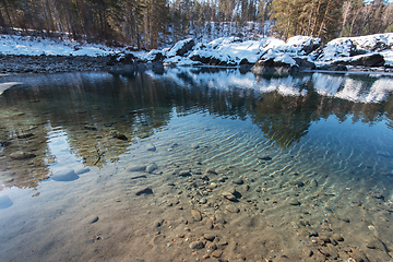 Image showing Crystal pure water of blue lake