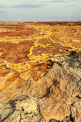 Image showing moonscape of Dallol Lake, Danakil depression Ethiopia