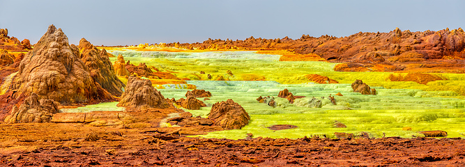 Image showing moonscape of Dallol Lake, Danakil depression Ethiopia