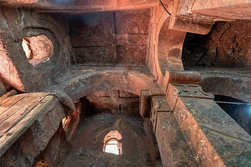 Image showing Interior ceiling of Tomb of Adam, Lalibela Ethiopia