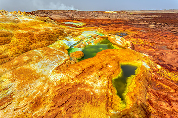 Image showing moonscape of Dallol Lake, Danakil depression Ethiopia