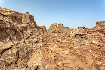 Image showing Rock city in Danakil depression, Ethiopia, Africa