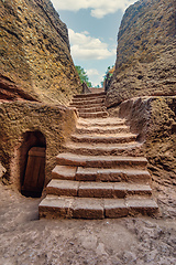 Image showing exterior labyrinths Lalibela, Ethiopia