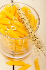 Image showing Italian pasta penne with wheat