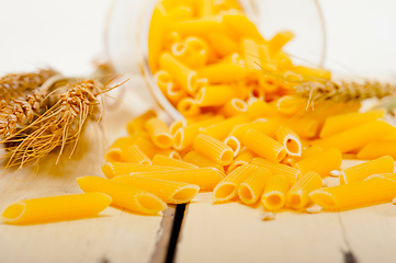 Image showing Italian pasta penne with wheat