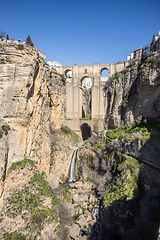 Image showing Panoramic view of Puente Nuevo over the Tagus gorge, Ronda, Spain