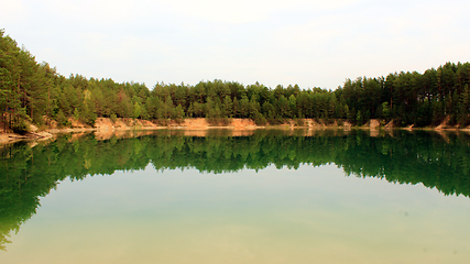 Image showing Picturesque lake in the forest