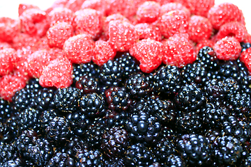 Image showing blackberries and raspberry