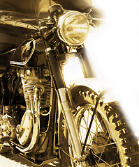 Image showing Vintage motorcycle front