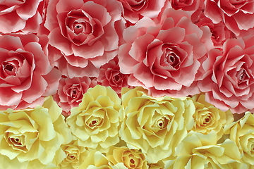 Image showing roses made from colored paper