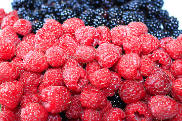 Image showing blackberries and raspberry
